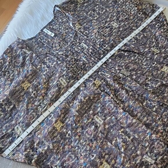 RVCA NeW Campeche Dolman Oversized Sheer Scoop Neck Pintuck Tunic Top Sz XS - Picture 7 of 9